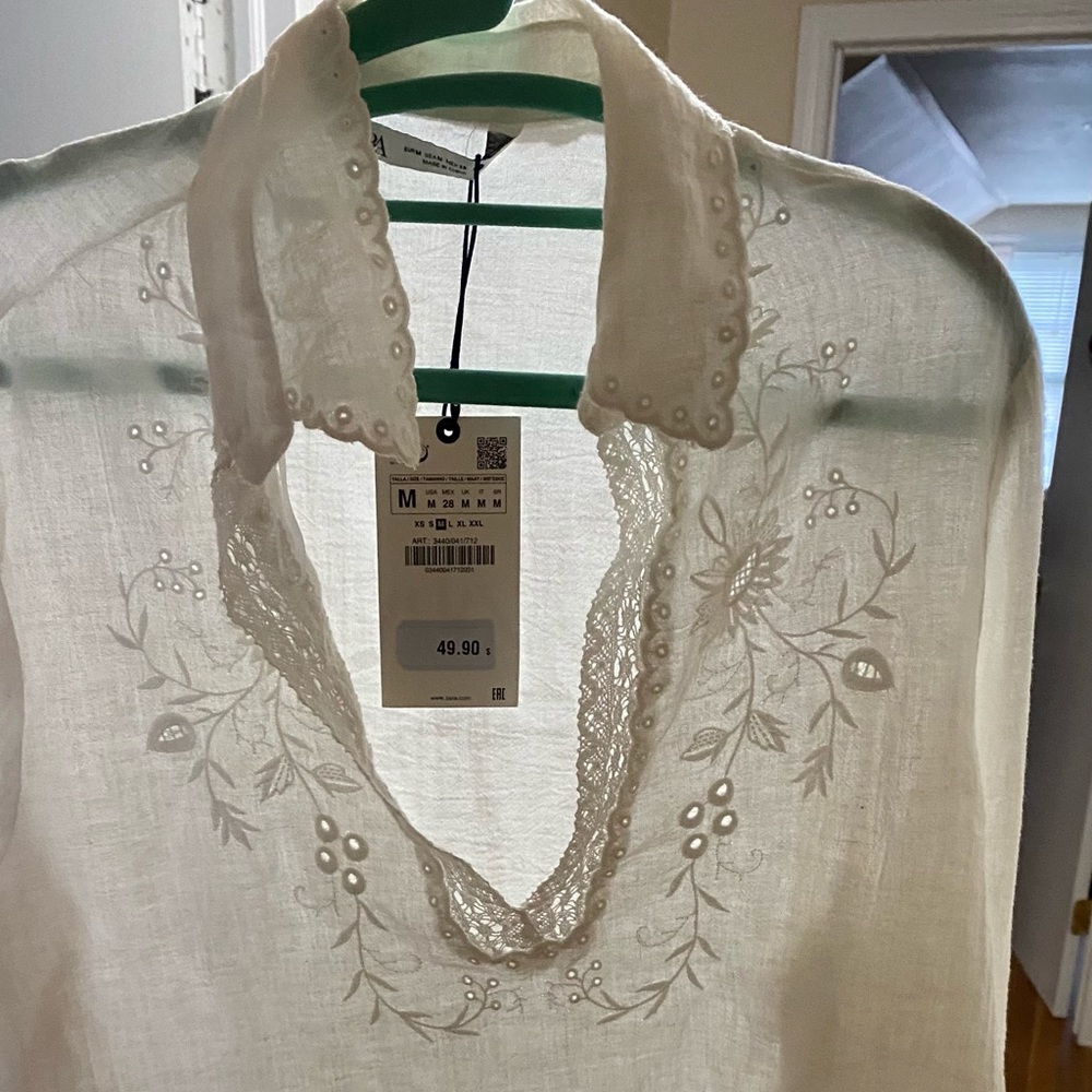 White linen shirt